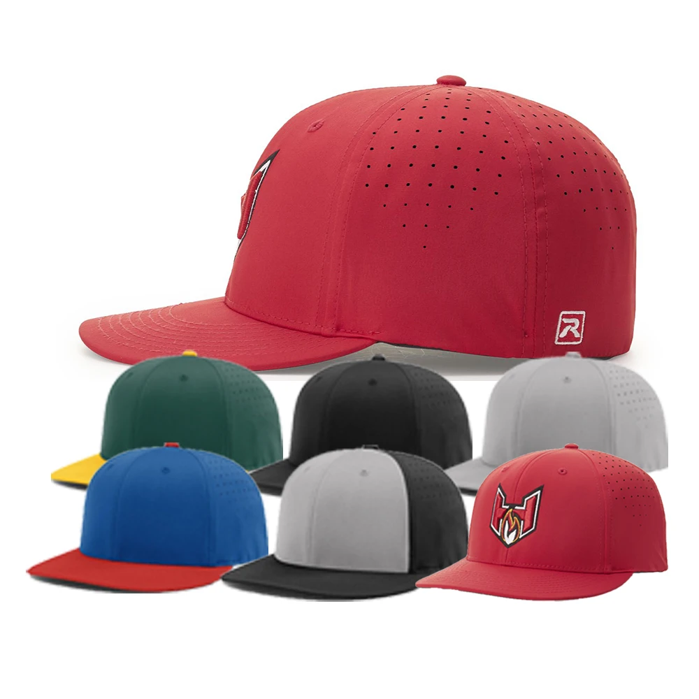 HN19 Custom gorras richardson pts30 yupoong style curved brim stretch fit laser hole snapback outdoor fitted Baseball cap hats