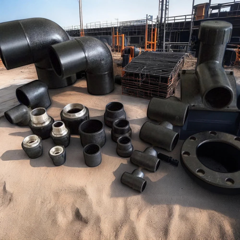 20-400 HDPE Electrofusion 90 DEG Elbow SDR11/17 Thickness Machined PVC Sight Glass Union Connection PP Cap Plug Water Supplies