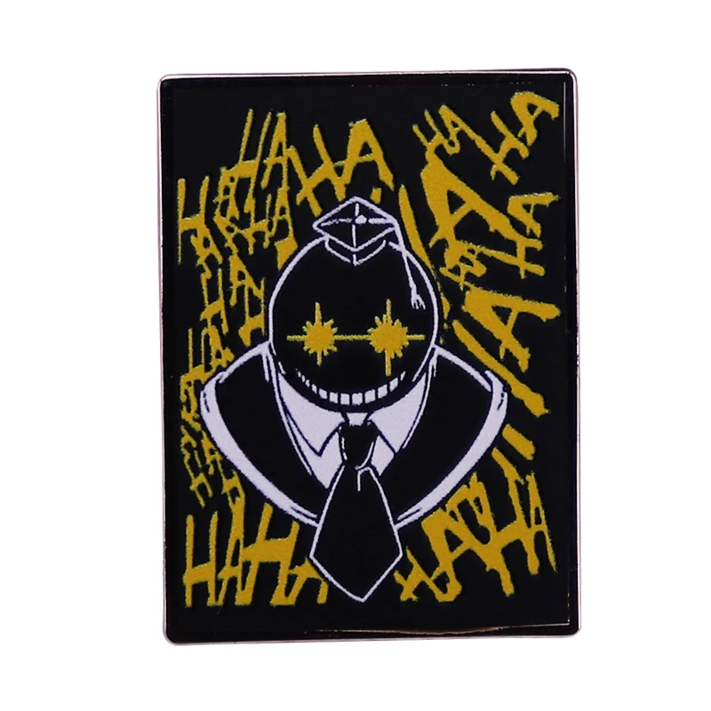 Assassination Classroom Koro Sensei Enamel Pin Anime Poster Art Badge HaHaHaHa