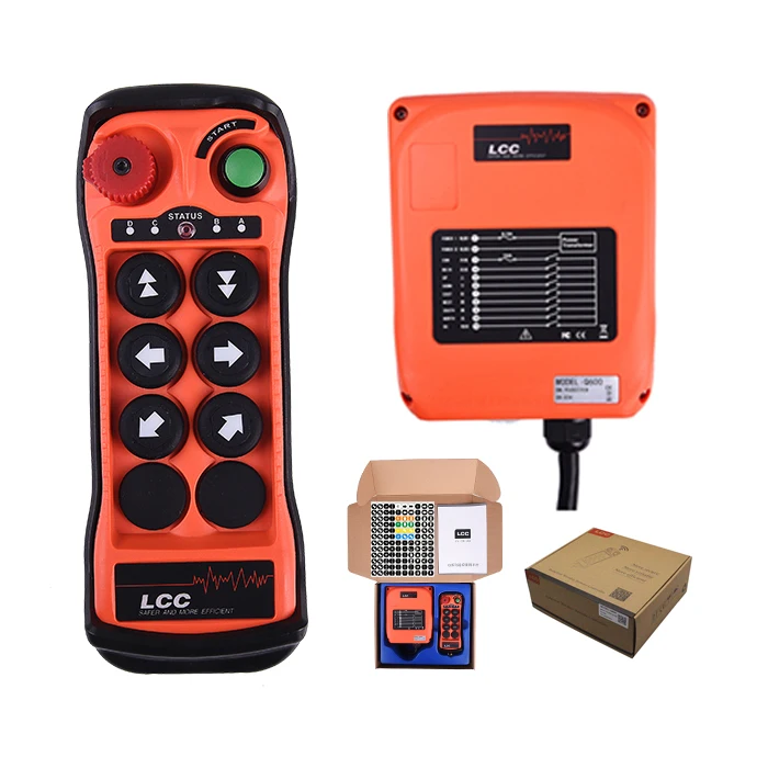 Q602 lcc 2 button double+4 button single speed 6 key wireless radio industrial remote control with transmitter and receiver