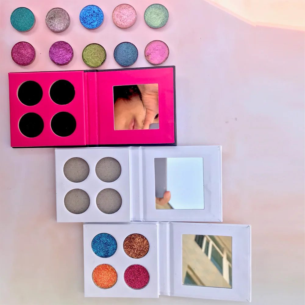Diy High Pigment Makeup Palletes 4 Colors Eyeshadow Palette Custom Logo Cruelty Free Duochrome Multichrome  Eyeshadow Palette