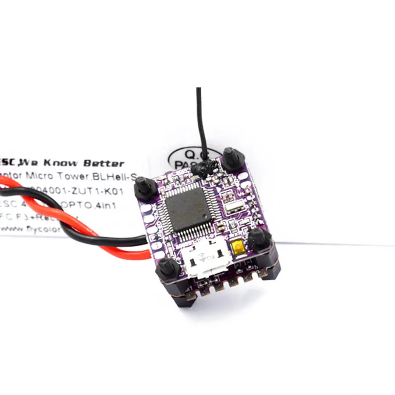 RC Raptor Micro Tower 4A 4 in 1 ESC & FC F3 combo brushless electronic speed controller with built-in receiver for rc FPV drone