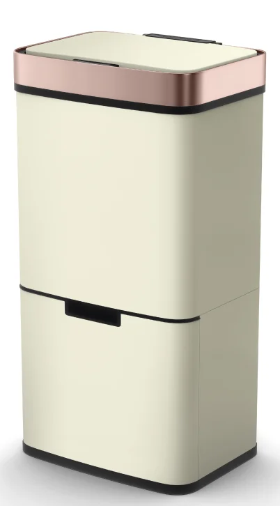 72L Recycling 3 Compartments Stainless Steel Sensor Bin Hands-Free Automatic Infra-Red Operation
