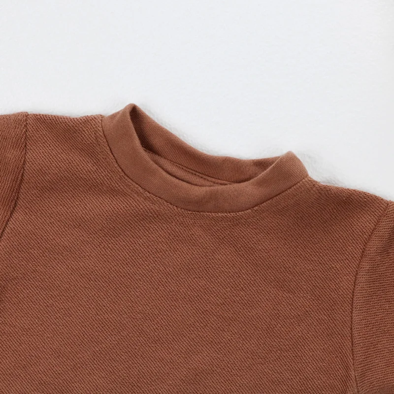 
Hot Sale Organic Winter Warm High Quality Wholesale Short Sleeve Unisex Baby Tops T-shirt 