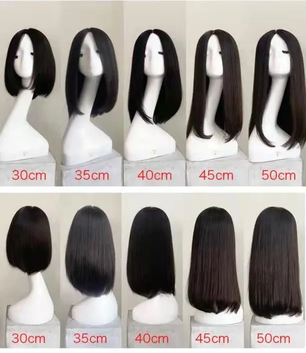 Center Silk Base Machine Made Wig Back Long Length Human Hair Bob Wig INDIAN Hair Top Quality Very Long Wig Medium 130% Average