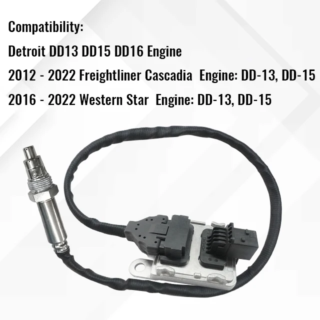 Fit for Detroit DD13 DD15 DD16 2012-2022 5WK97339A Western Star 2016-2022 Nitrogen Oxide Sensor Downstream Outlet Nox Sensor