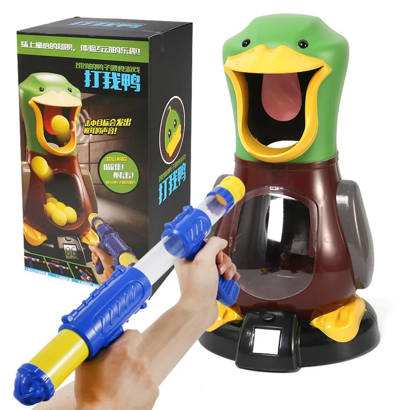Battle Games Kid Gift Novelty Shooting Toys with Light Hungry Shooting Duck Air-powered Gun