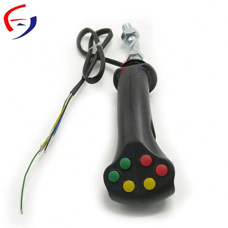 Operating Handle For Wood Grabbers, Agricultural Machines, Harvesters, Joysticks, Retrofitted Electric Controls, With 6 Buttons.