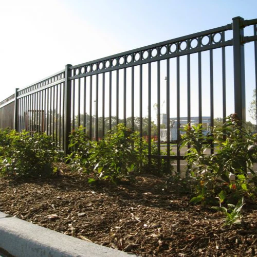 Square tube antique short wrought iron 4 foot iron grid fence steel fencing for small backyard area