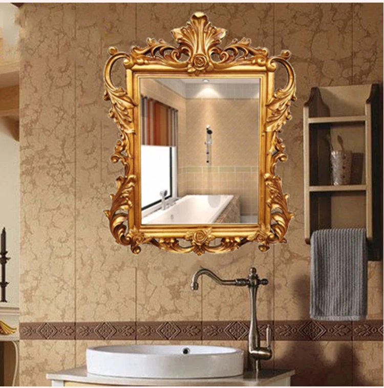 Wholesale Large Size Mirror Frame Gold Antique Polyurethane Mirror Frame