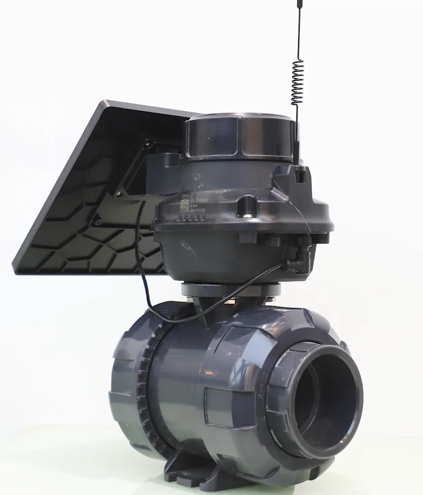 IOT LoRaWAN LoRa подключен 2 5 дюймов DN65 ПВХ AC24V двойной настоящий шаровой клапан для орошения