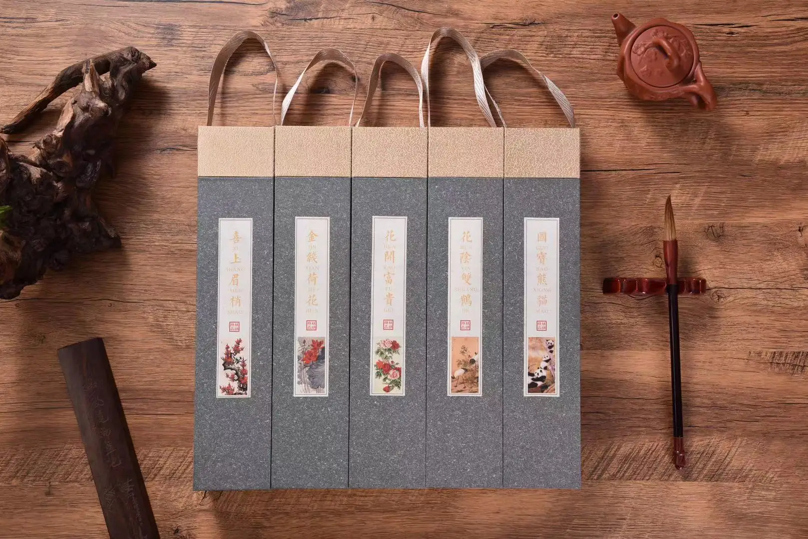 Wall Art Scroll Silk Painting Craft Calligraphy for Gift The Great Wall