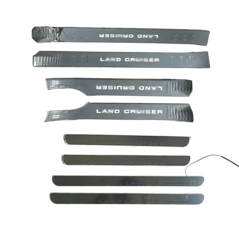 Stainless Steel Door Sill with led for Land Cruiser 2008-2021 LED Door Sill Plate for LC200