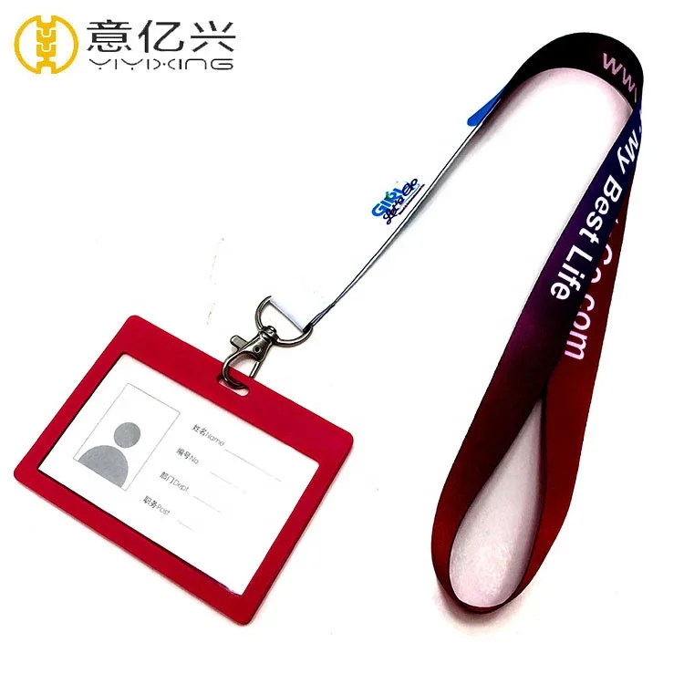 Custom Pantone Color Individual ID Lace Satin Lanyard With Logo