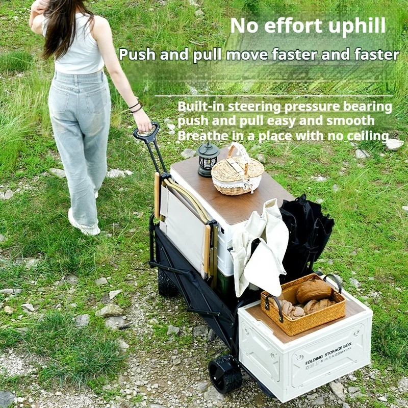 Outdoor Garden Beach Trolley folding Camping Cart Wagon Portable Shopping tour hand luggage Cart Trolleys