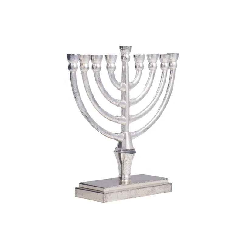 Jewish Menorah Candle-holders Religions Candelabra Hanukkah Candlesticks 9 Branch Candle Holder