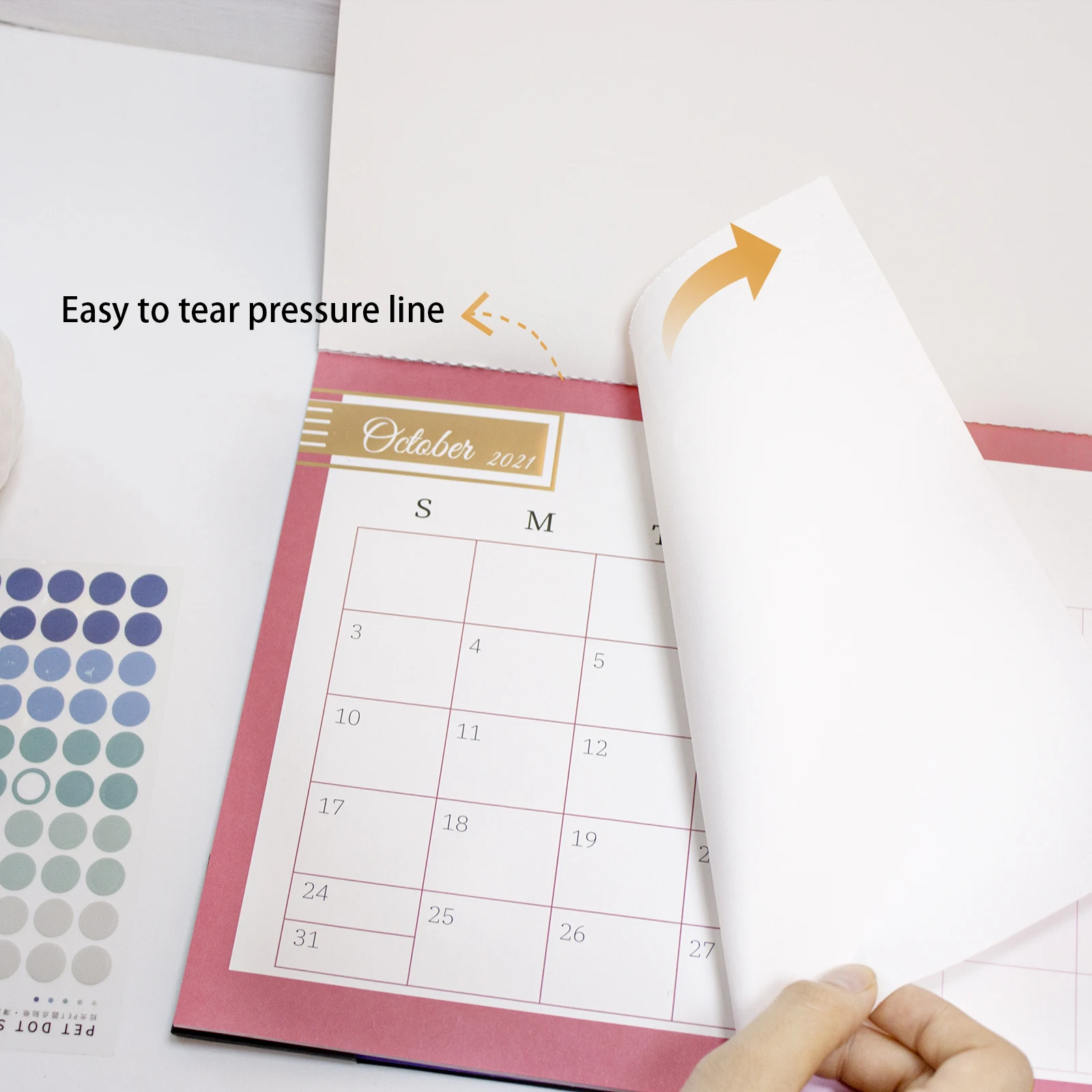 Large Wall Calendar Tear Off Paper Printing Big Daily Monthly Desk Pad Custom Wall Calendar 2022