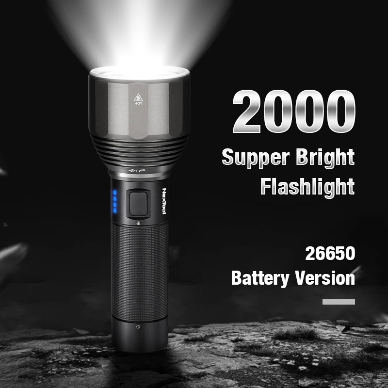 Светодиодный фонарик NexTool NE0126 2000 люмен перезаряжаемый от USB