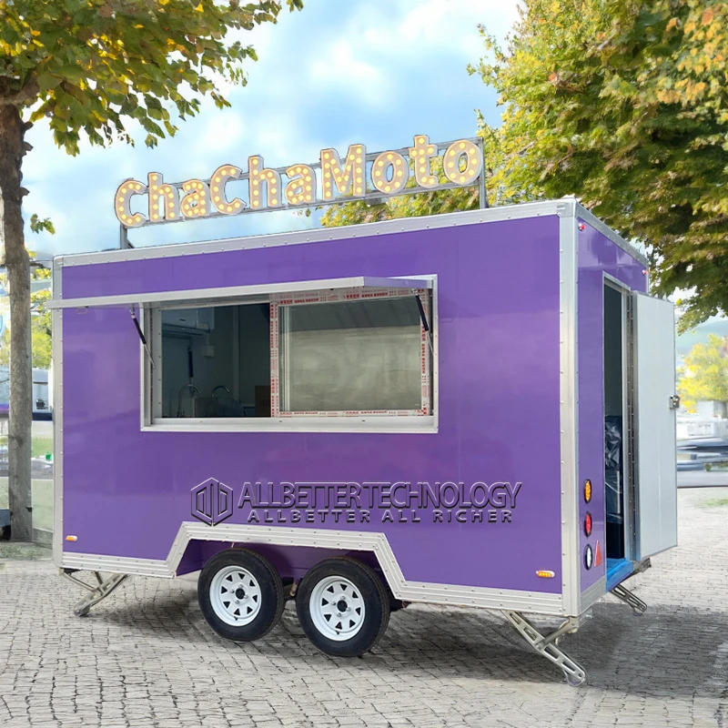 Allbetter Commercial Street Fancy Lemonade Drink Juice Bar Outdoor Mobile Cook Catering Trailer Concession Fast Food Van Truck