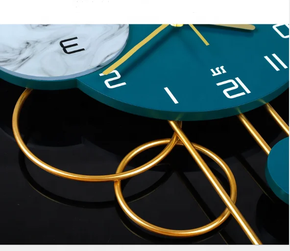 Modern 1pc metal decorative mulit-round silent personalized home decor wall clock