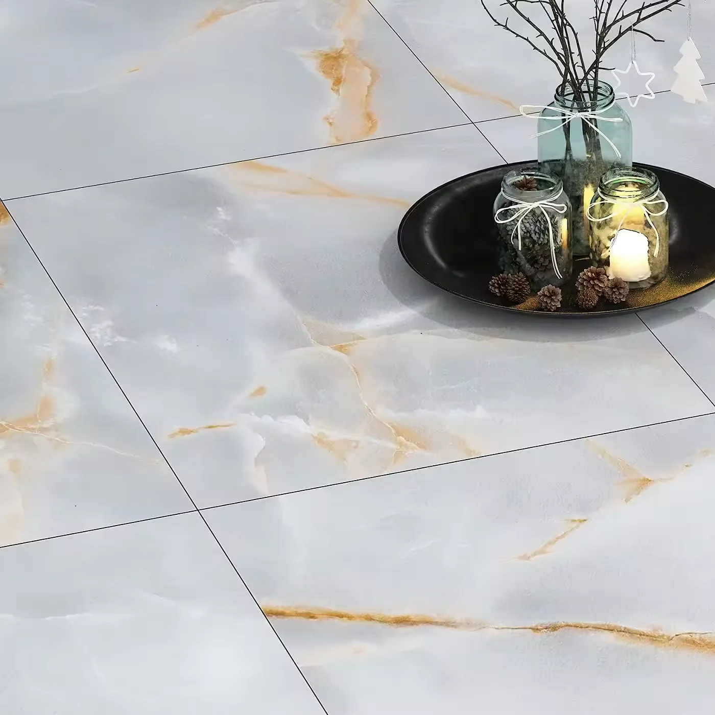 Luxury SPC Stone Plastic Composite PVC Wood Floor Tiles Peel and Stick Click Installation Hollow Deck WPC Co-Extrusion