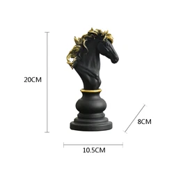 Resin Crafts Queen King Large Chess Figure Pieces Stones Sculpture Home Decor
