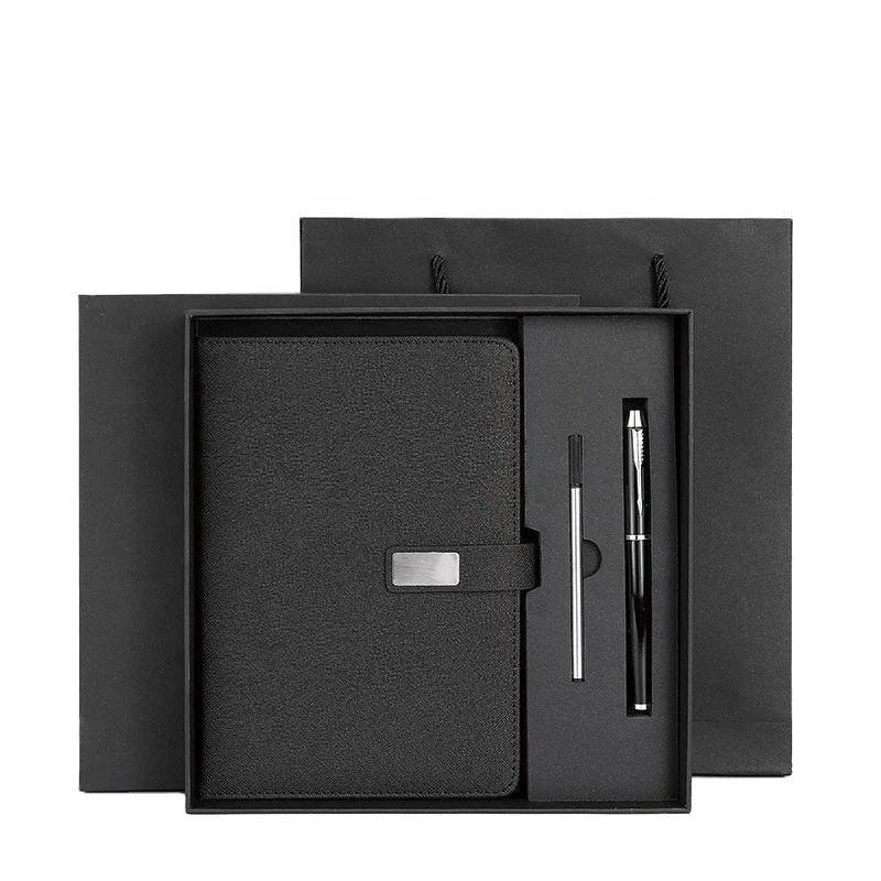 Custom Logo A5 Journal Planner  Notebook Gift Box Set with Pen and refill for sale