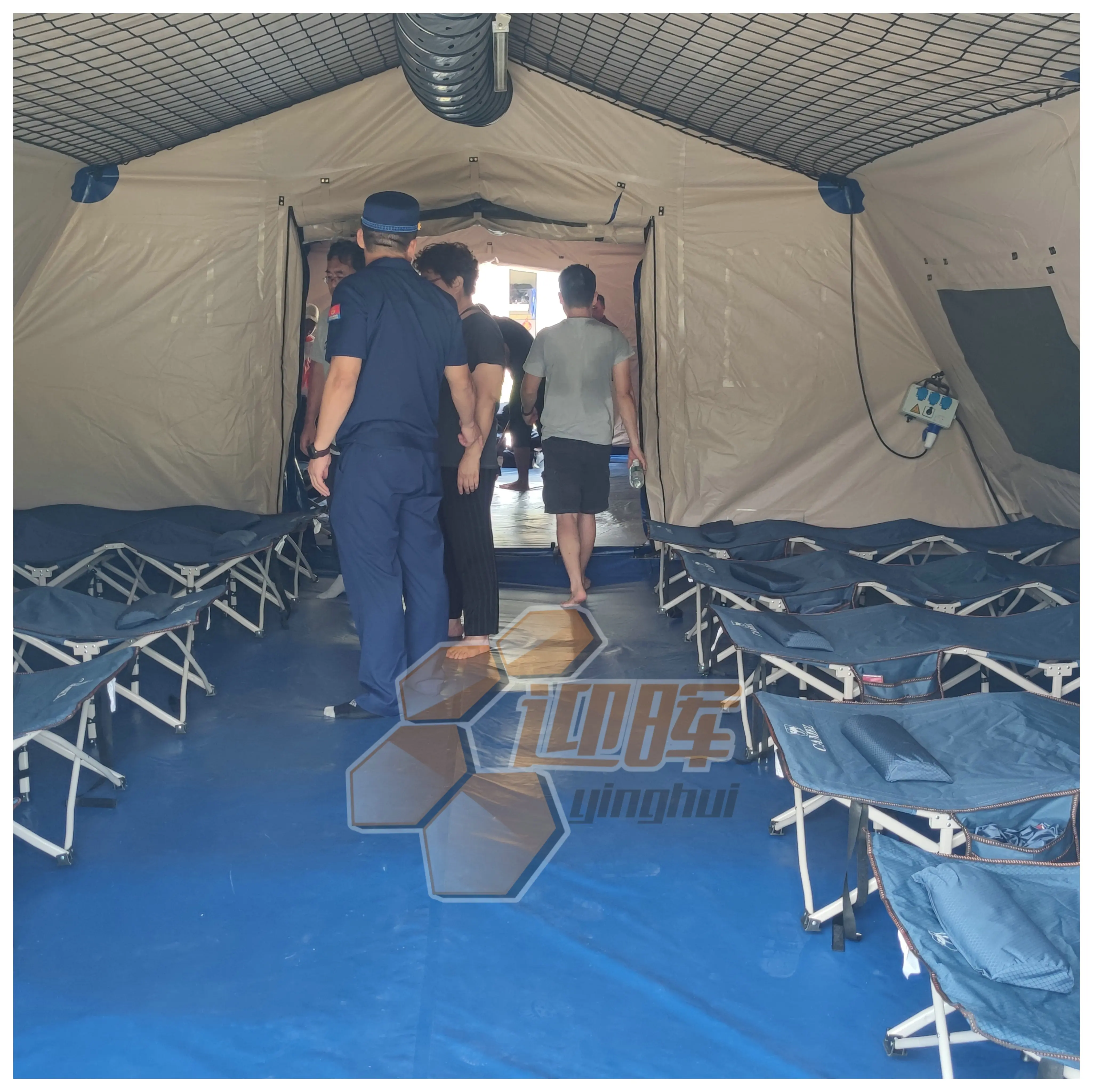 T-06 2024 New Model Medical Tent Flooring Modular Plastic Ground Suspension Flooring Panels System for Temporary Tents