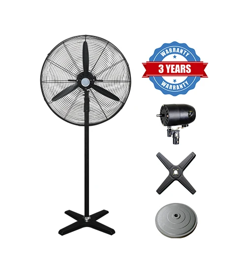 3 Years Warranty 26 Inch Large Heavy Duty Switch Control Industrial Oscillating Standing Fan Stand Pedestal Fan