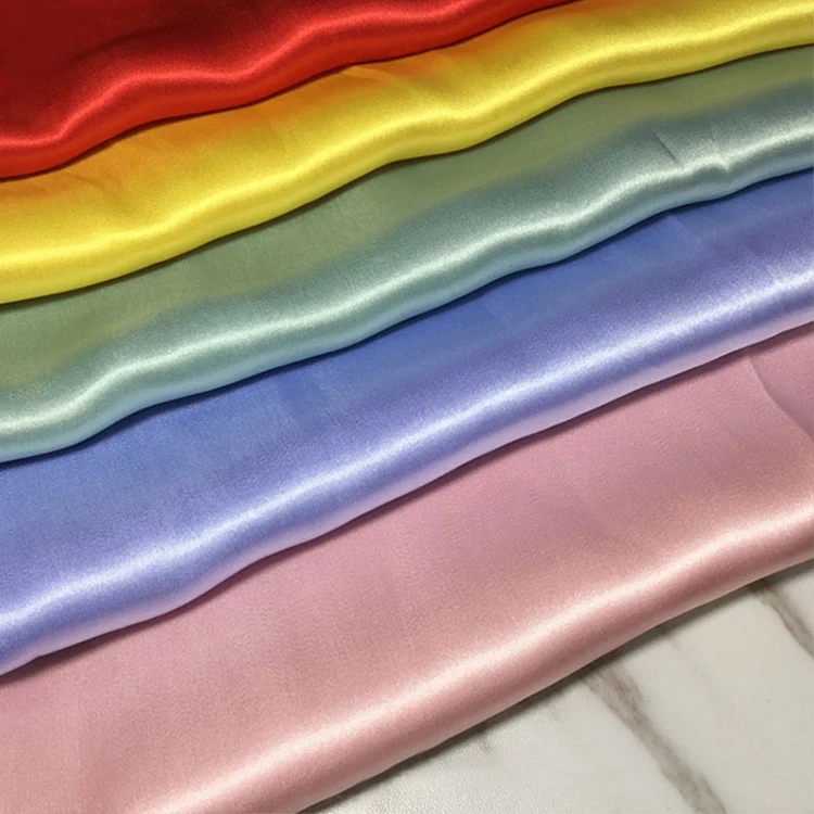 Factory wholesale price shiny satin fabric silk satin fabric free sample OEM non-stretch satin fabric