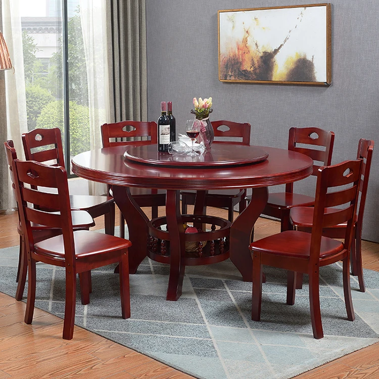 Formal Restaurant Space Saving Dinnning Furniture Modern Round Solid Wooden Wedding Dining Home Table Designer Set Dining Room