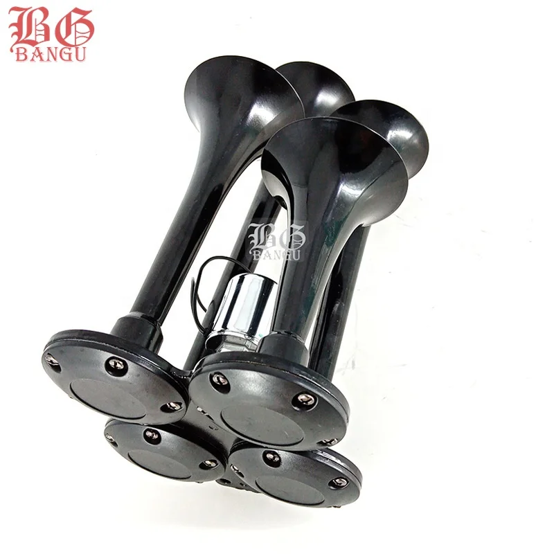 European Truck Parts Bangu 12V 24V 450 Hz 120db 4 pipes air horn electric air horn with powerful sound for truck for bus