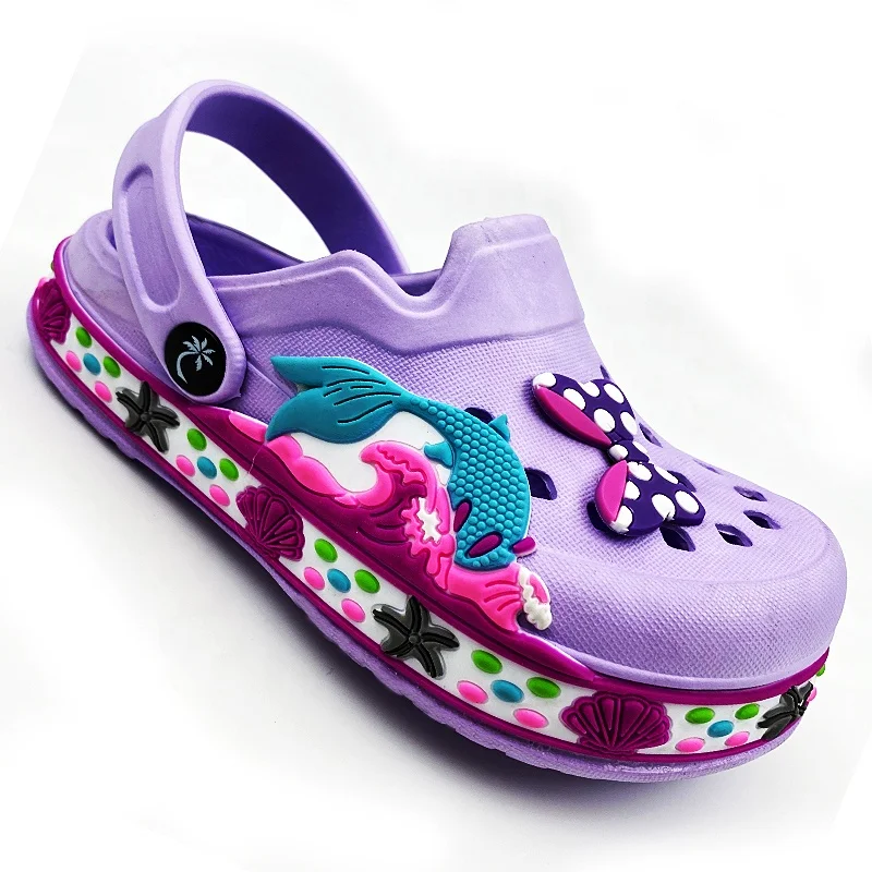 2021 Китай, оптовая продажа, оригинальная фабрика, детские сабо для мальчиков и девочек из ЭВА, сандалии с мультяшным рисунком, дышащая детская садовая обувь