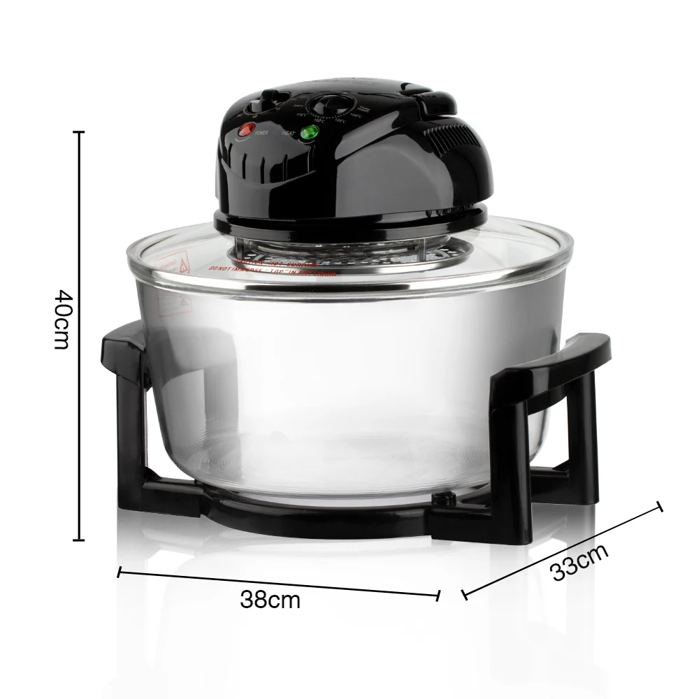 RAF 12L Desktop Cooker 3 In 1 Multi-usage Family Detachable Explosion-proof Glass Halogen Oven Turbo Convection Oven Air Fryer