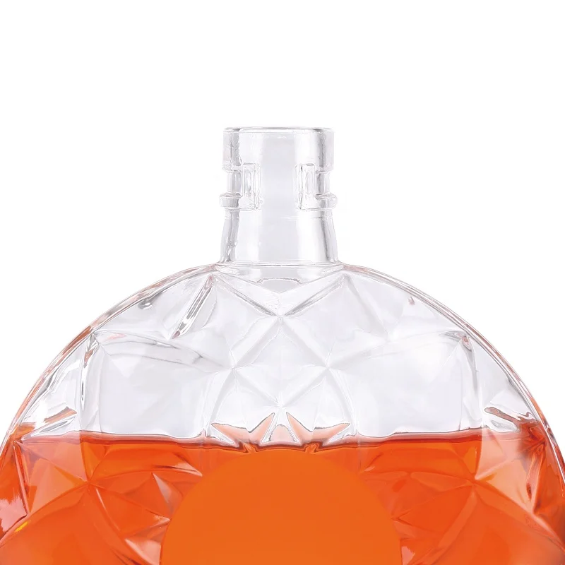 500 мл 700 стеклянная бутылка горячего тиснения для ликера бренди