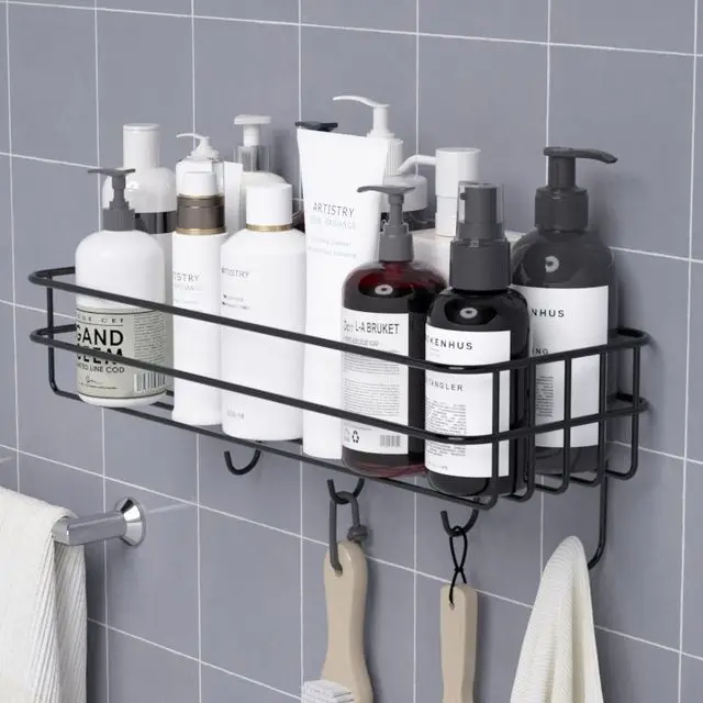 Bathroom Shelf  Shampoo Storage Rack  Bath Hanging Basket  Iron Cosmetic Holder