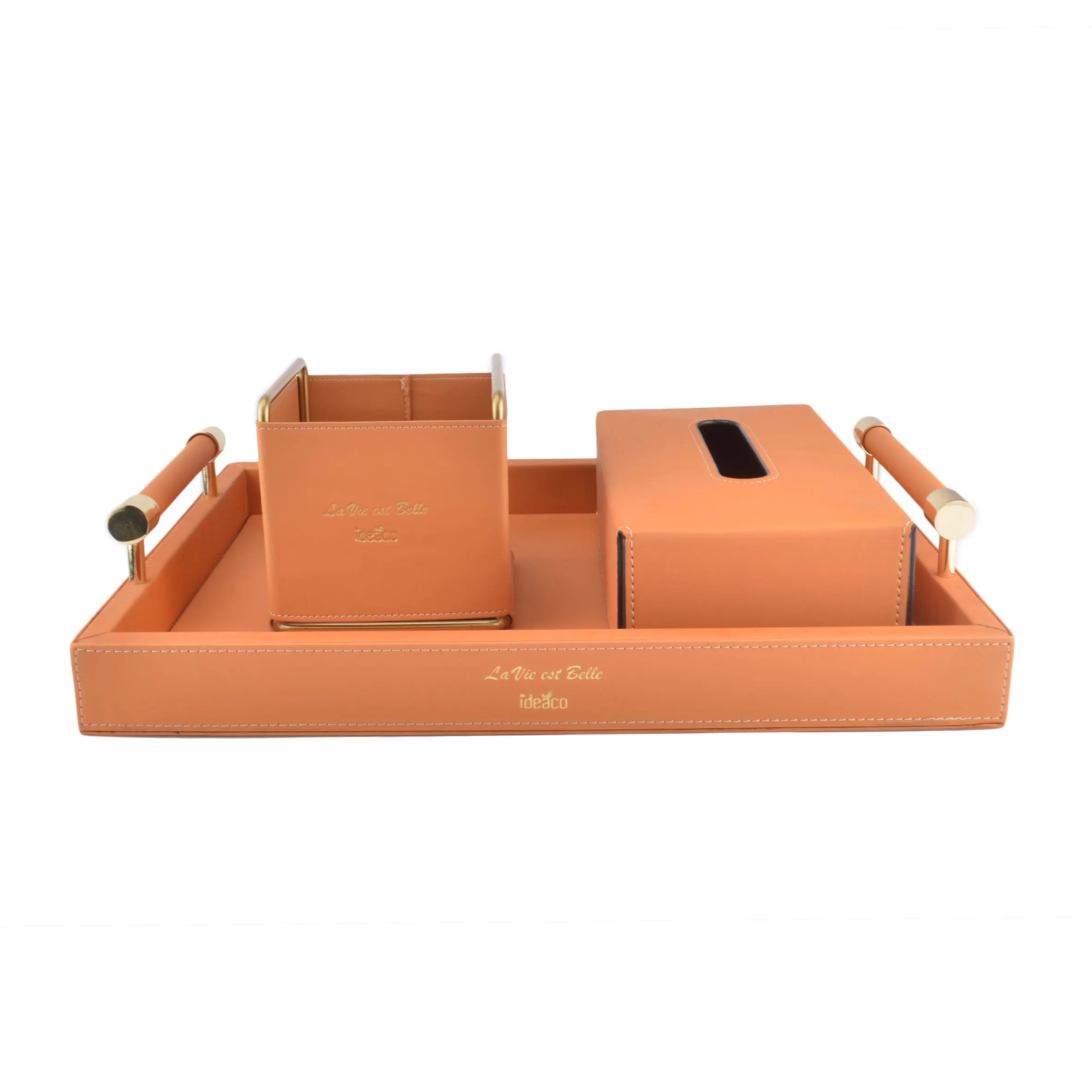 Кожаный Настольный набор-настольные наборы-офисный набор-настольные аксессуары-организация рабочего стола