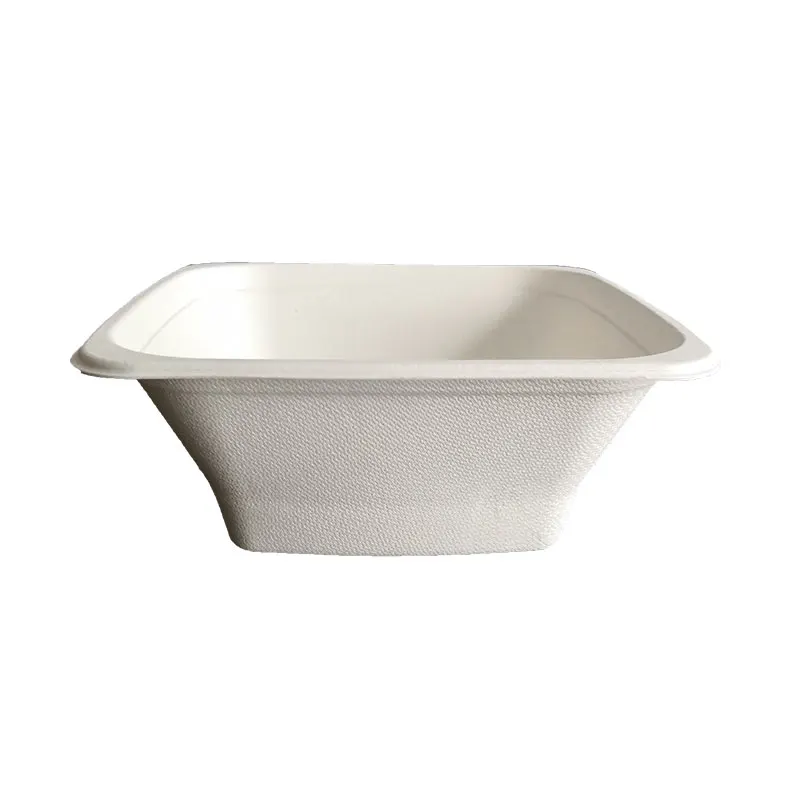 Factory Customized Oilproof 32oz Bagasse Bento Box Sugarcane Disposable Square Bowl