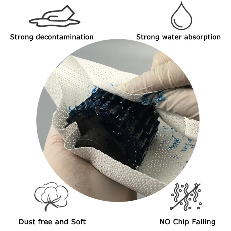 Oil Wiping Heavy Duty PP Meltblown Nonwoven Industrial Cleaning Cleanroom Wipe