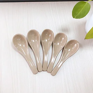 Custom bulk cheap biodegradable kids spoon edible rice spoon feeder cooking home kitchen serving spoon set utensils
