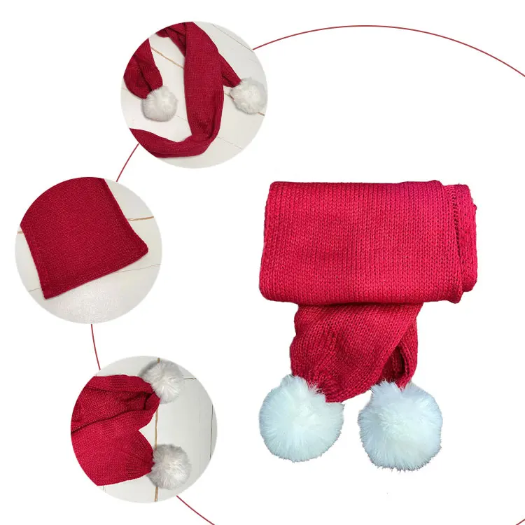 2021 New theme high quality Christmas scarf Wholesale Fashion gift Scarf 100% acrylic Santa Claus scarf