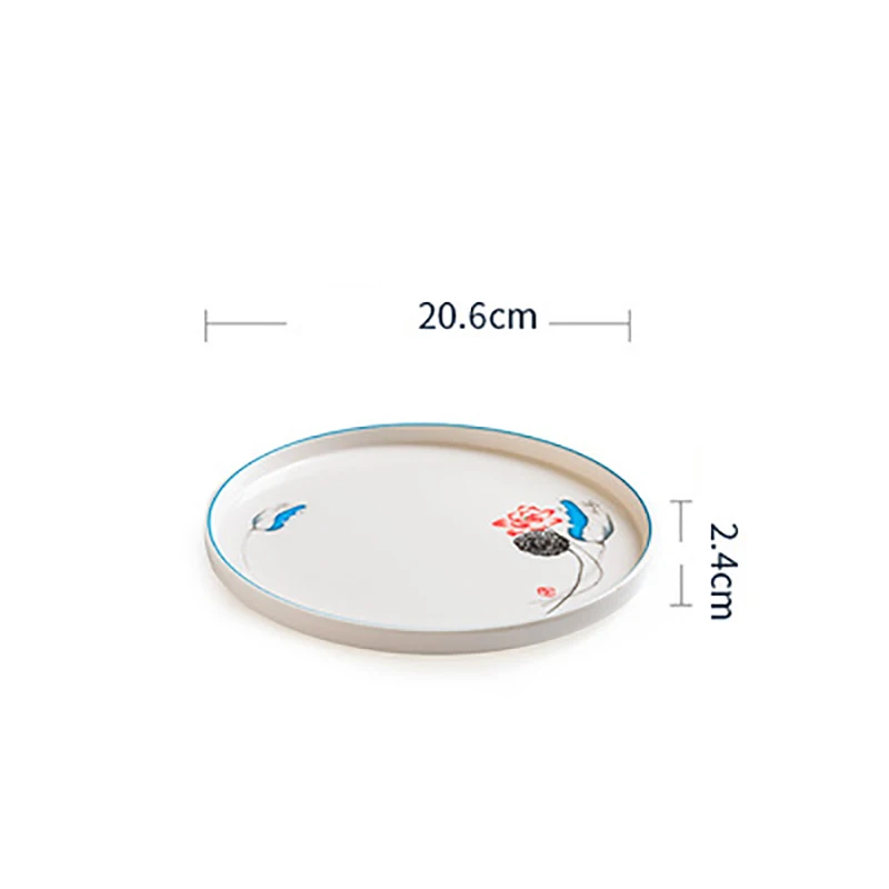 Melamine Dinner Plates Dinnerware Dishes Set for Indoor and Outdoor Use Break-resistant Dishwasher Safe