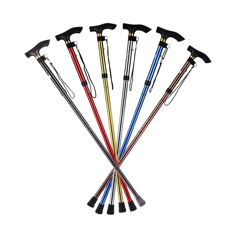 Adjustable folding flexible climbing cane walking sticks for hiking