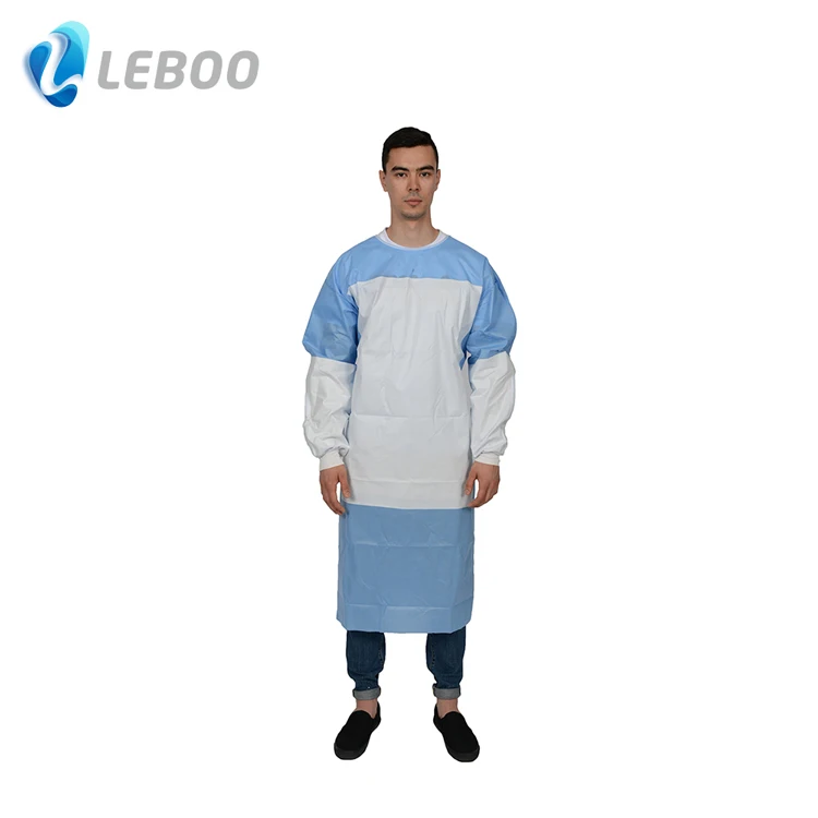 Leboo CE ISO EN13795 High quality Sterile disposable reinforced surgical gown XL for hospital