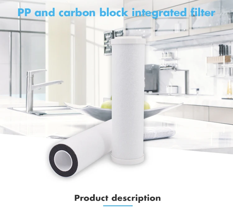 Two stage prefilter PP activated carbon block pre filter for RO water