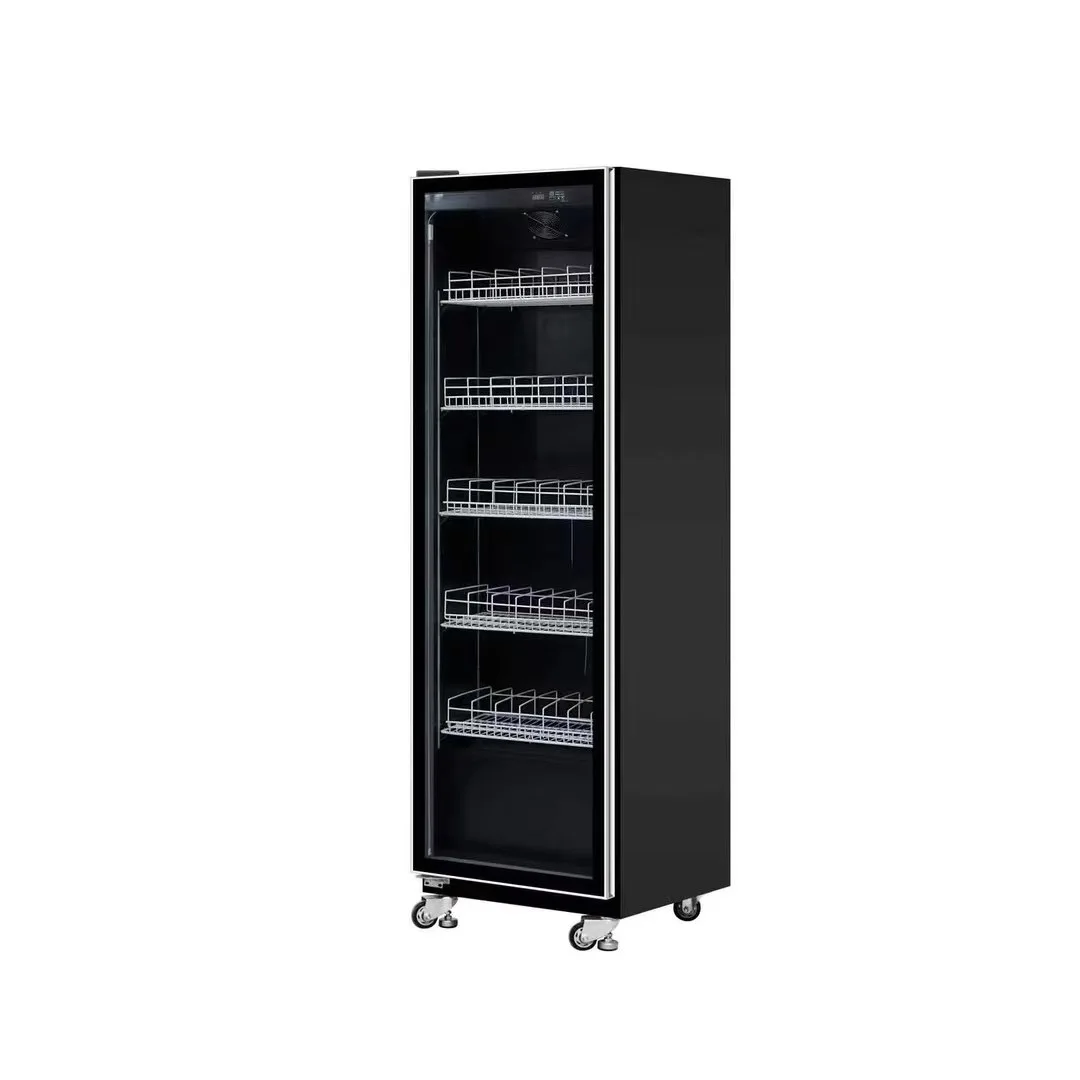 Eco Friendly Commercial Refrigeration Equipment Supermarket Display Fridge Commercial Refrigerator Black