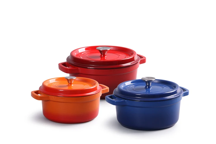 hot sale die iron kitchenware set hot pot dutch oven enamel cast iron casserole