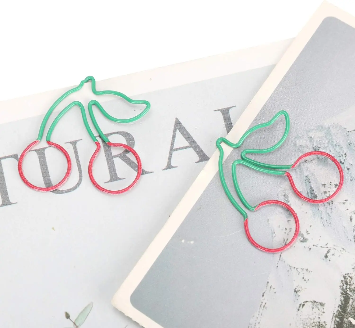 The Fruit Types of Paper Clip,Decorative Cherry Shaped Paper Clips for Office School