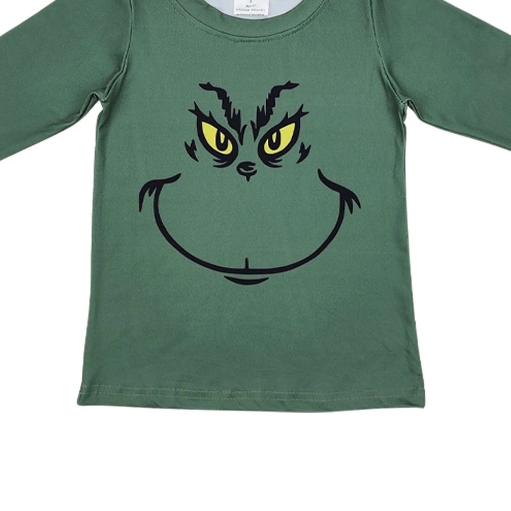 2024 ready to ship no moq wholesale infant baby boy long sleeve Christmas holiday shirt kids spring fall top cheap price