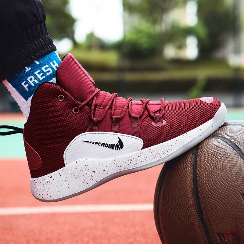 Comfortable fashion Outdoor Men Women Casual Style Sneaker Soles Rubber High Top Sports Basketball Shoes Shoes